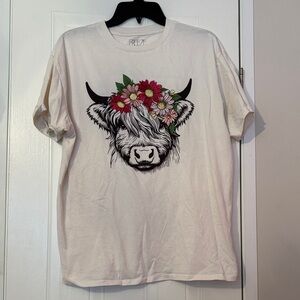 LG Freeze Floral Cow Tee